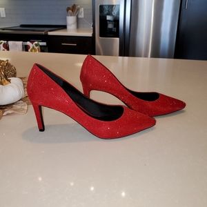 H&M Red Sparkle Pumps